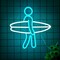 Surfer Neon Sign for Home Décor, Surfboard Neon Light for Wall Decor, Surfing Led Sign, Gym Room Bedroom Decoration, Sports Neon Signs, Men Women Boys Birthday Christmas Gifts Size 12''